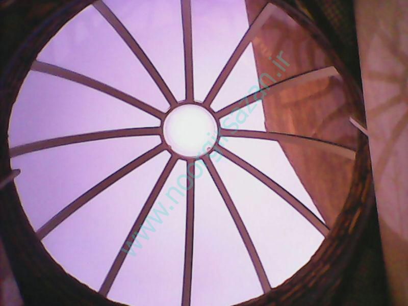 نورگیر سقفی بصورت گنبدی با ورق اکریلیک