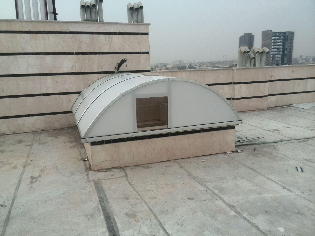 نورگیر پاسیو در پشت بام با طرح قوسی